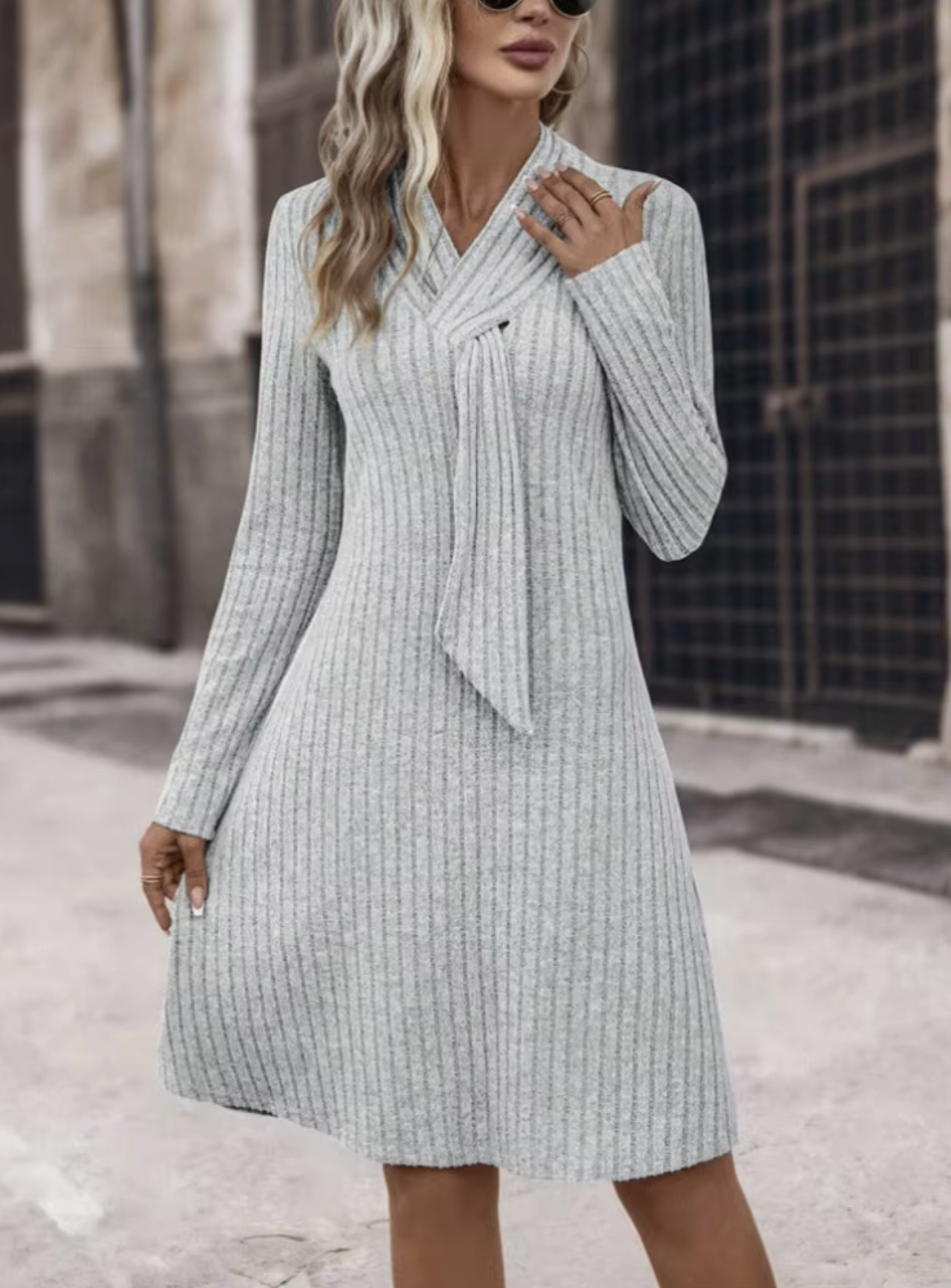 Vestido Cálido Manga Larga Mujer - Vestiria