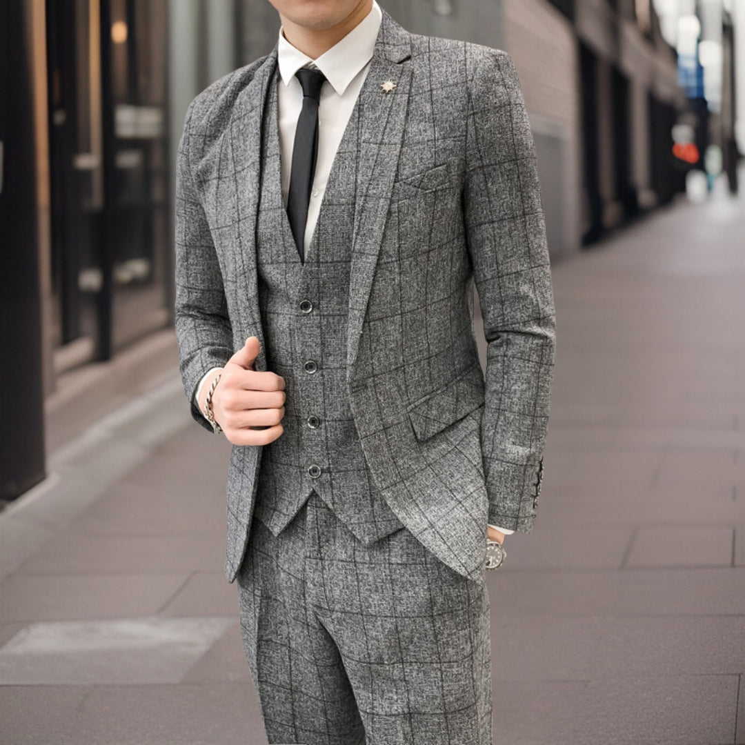 Traje Formal Slim Fit 3 Piezas Elegante