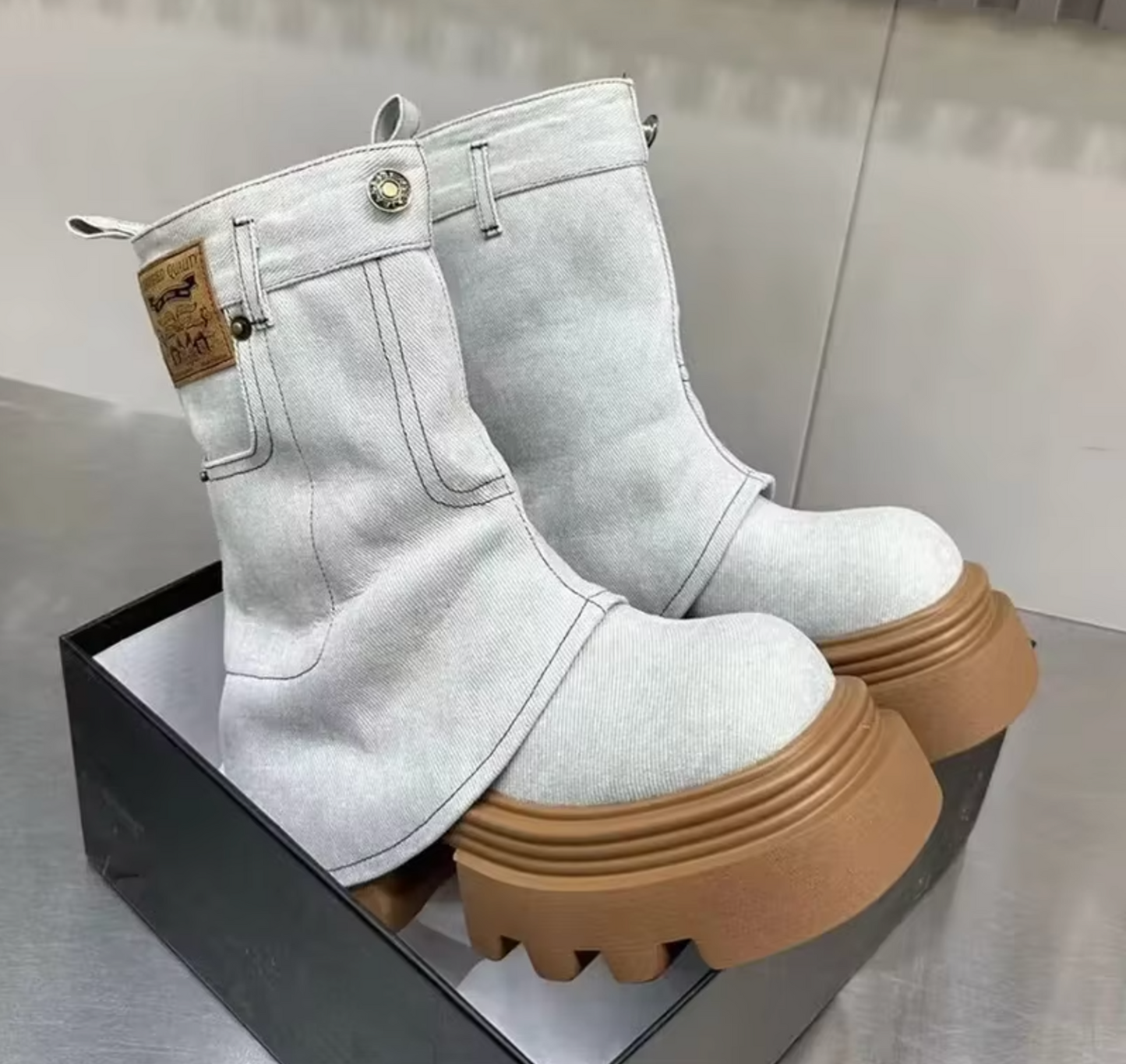 Botas Vaqueras Mujer Medias Modernas