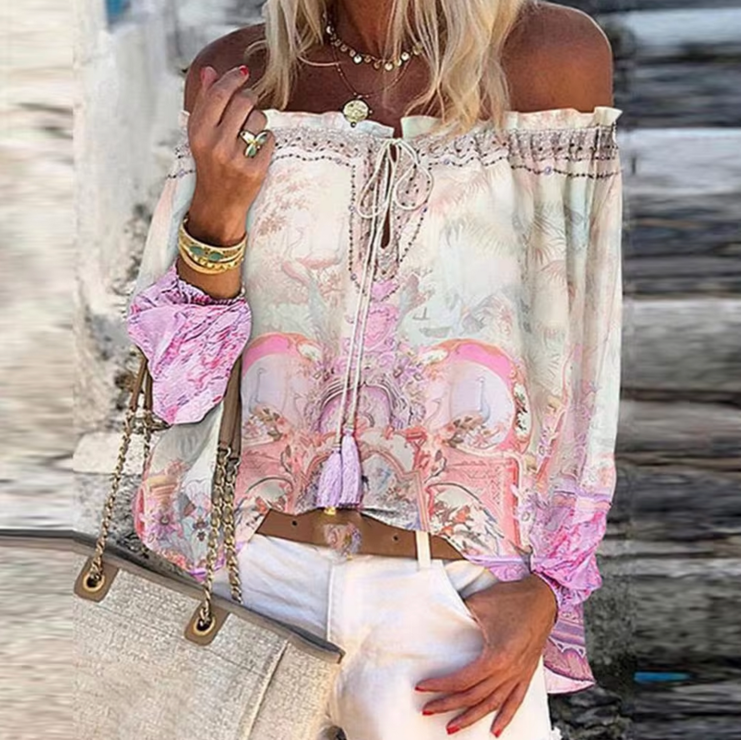 Blusa Mujer Clásica con Mangas Largas
