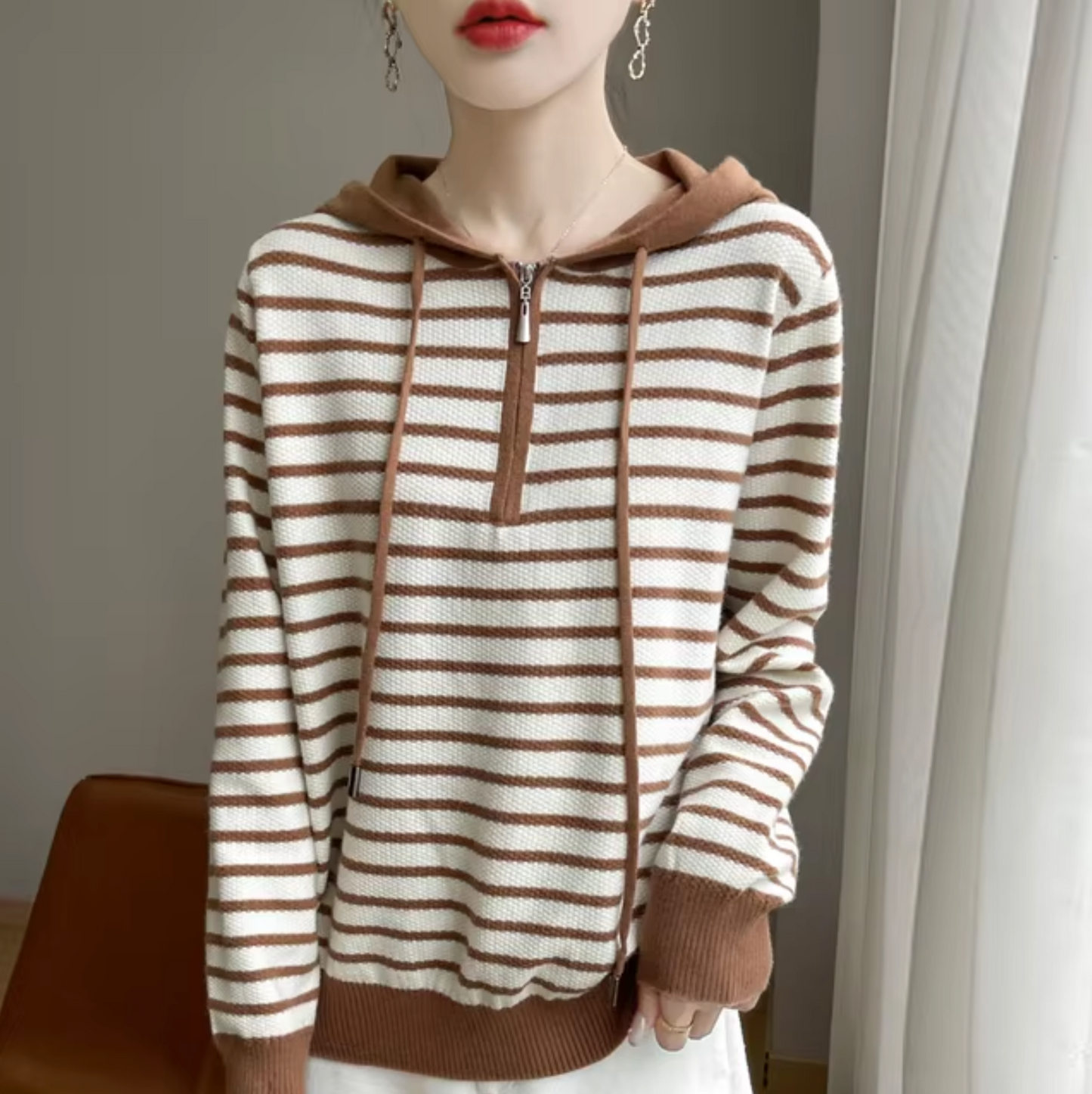 Sudadera de lana cálida con capucha