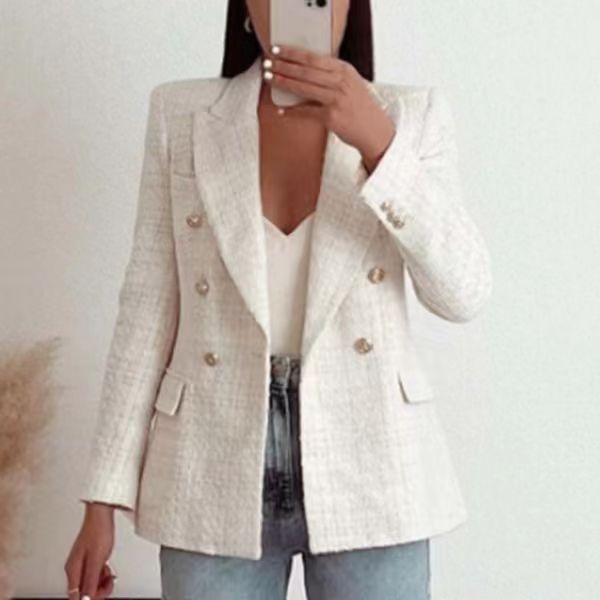 Chaquetilla Mujer Estructurada Doble Botón