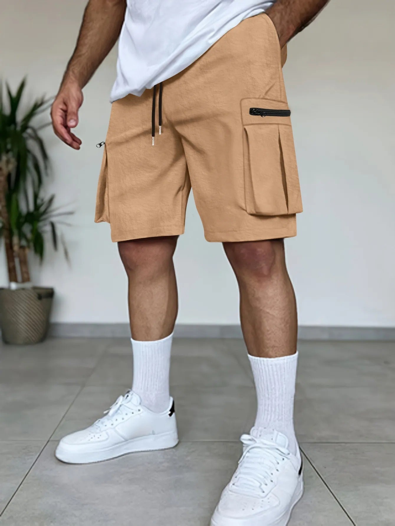 Pantalones cortos deportivos hombre con bolsillos prácticos