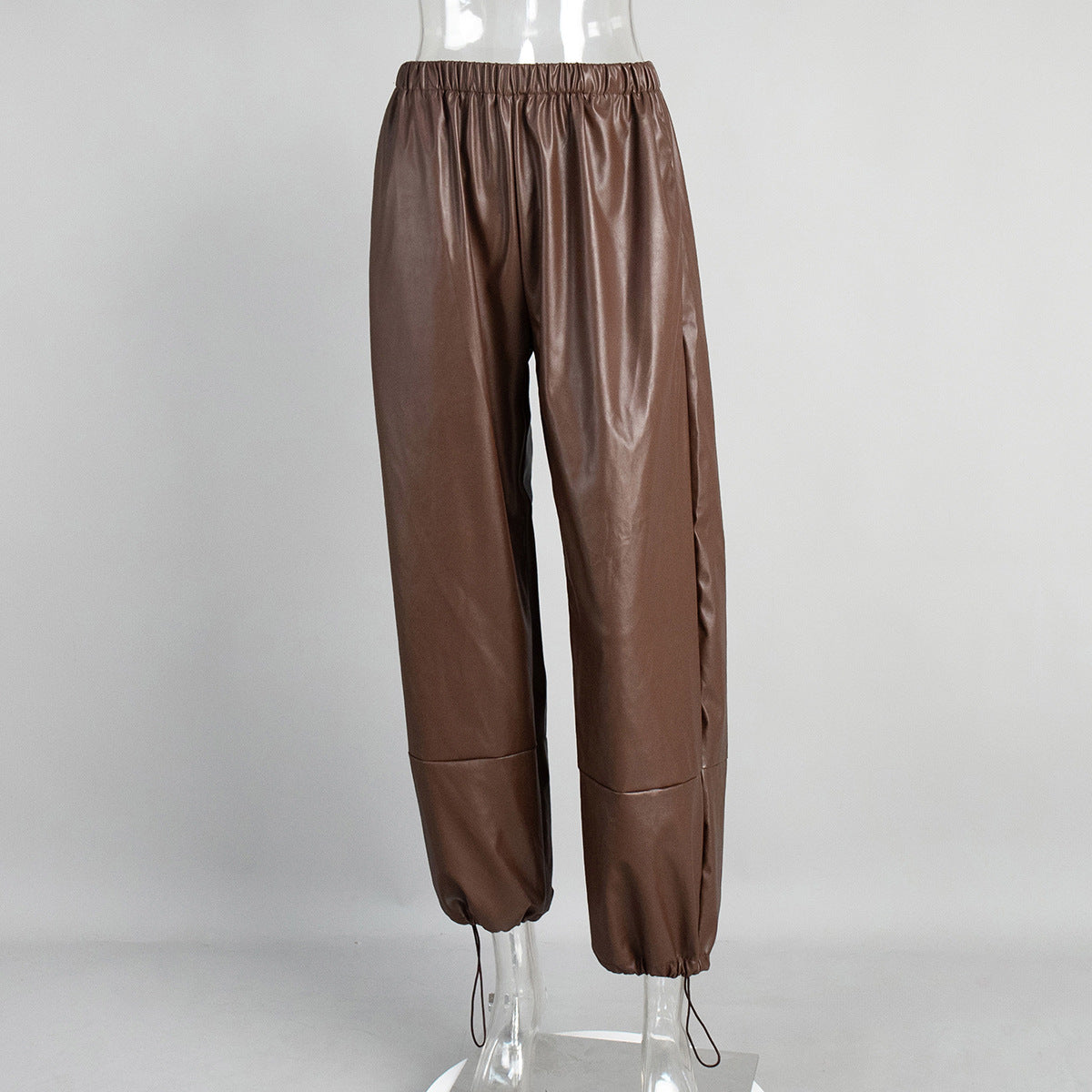 Pantalones Mujer Piel Sintética Adjustables