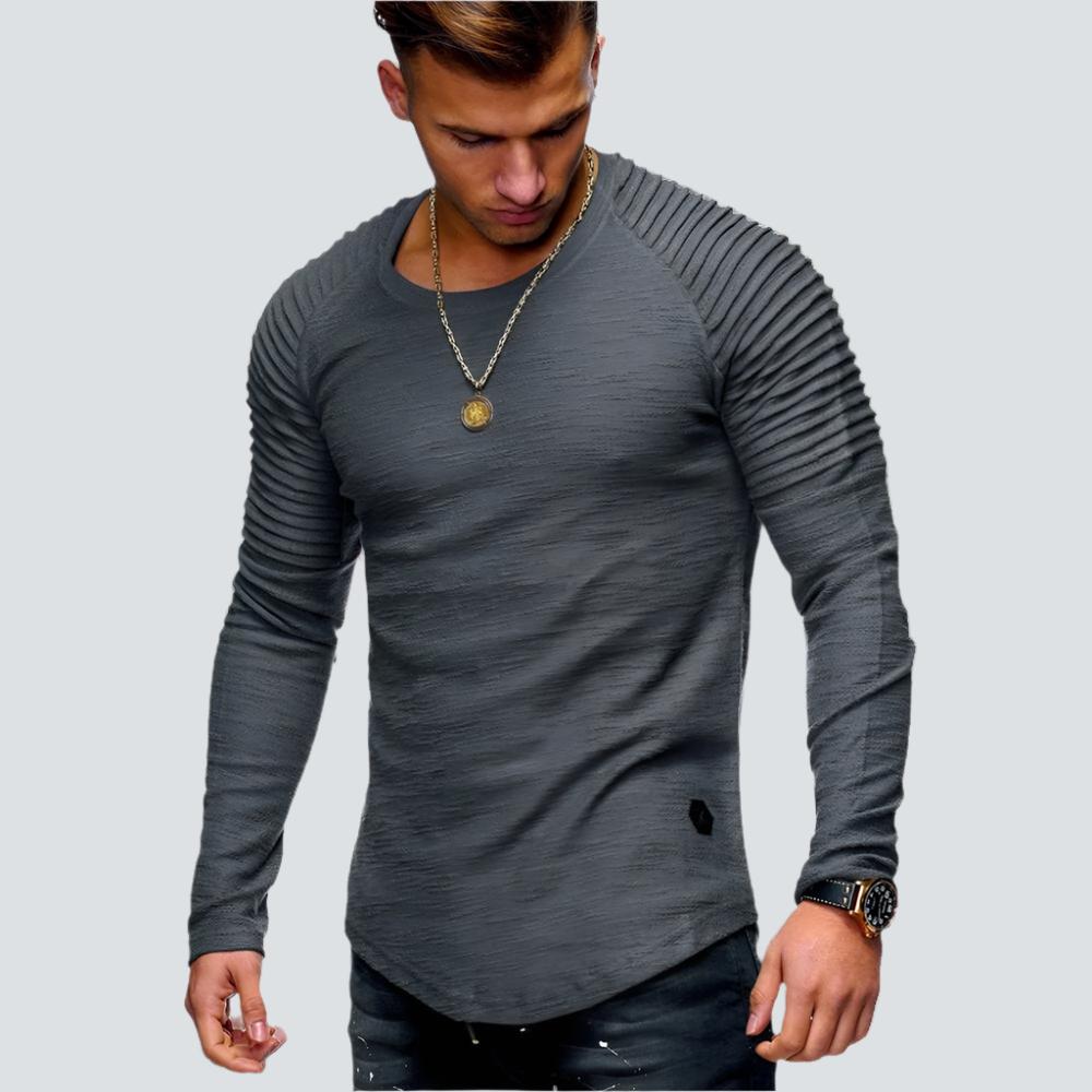 Jersey Hombre Canalé Cuello Redondo Mangas Largas
