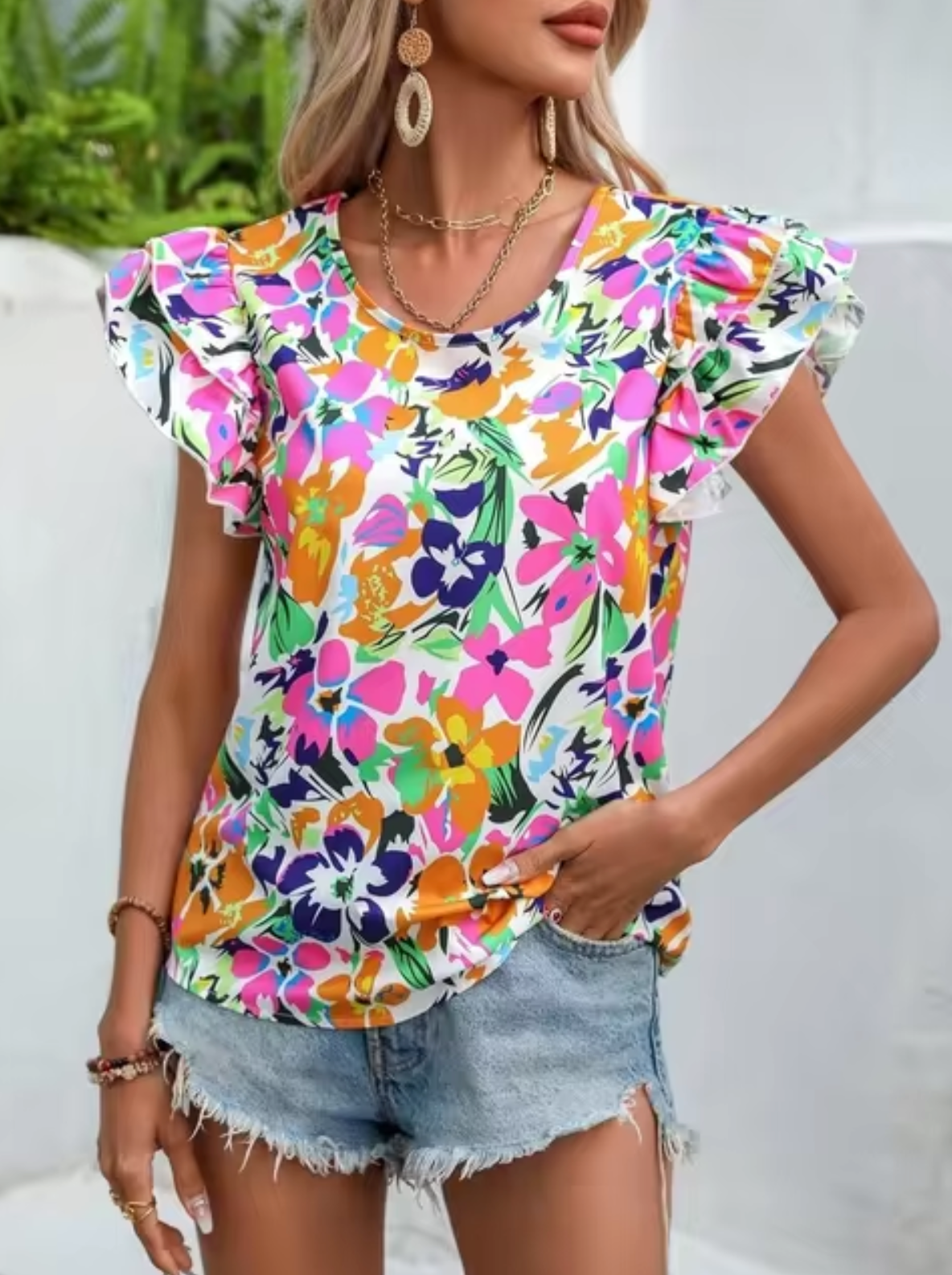 Blusa Estampada Florales Ligera Verano