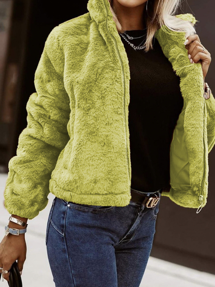 Chaqueta Oversize Forro Polar Abultada Cálida