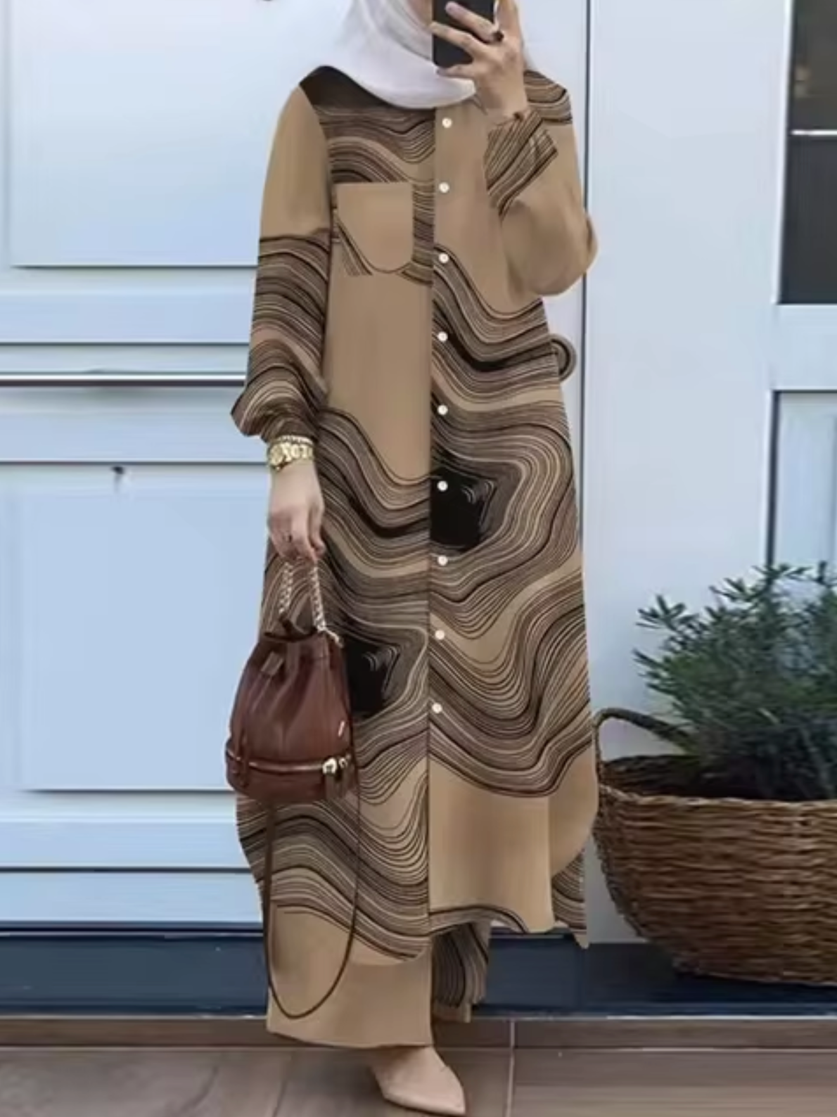 Conjunto Pantalón Vestido Femenino Elegante