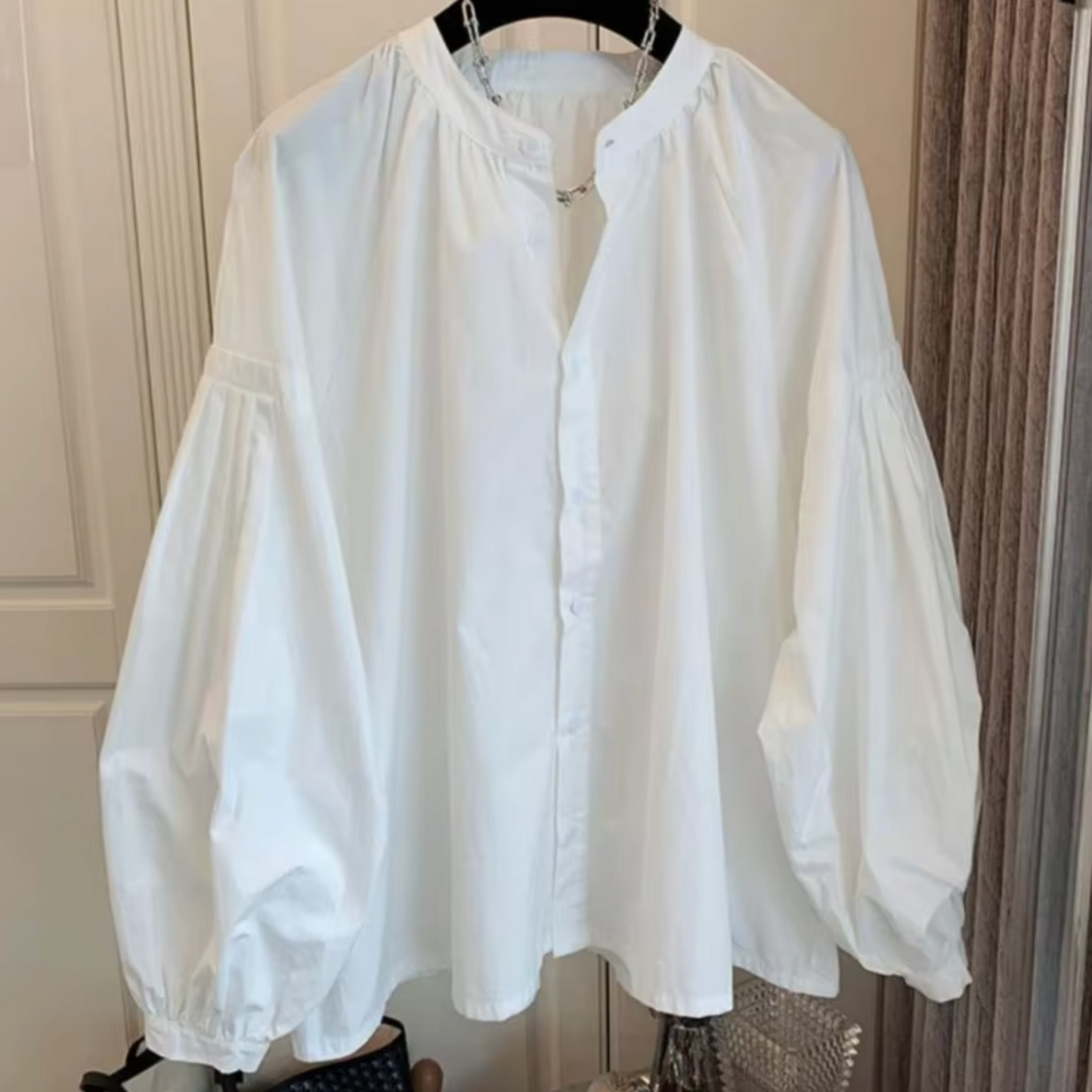 Blusa Vintage Oversize Mangas Voladas