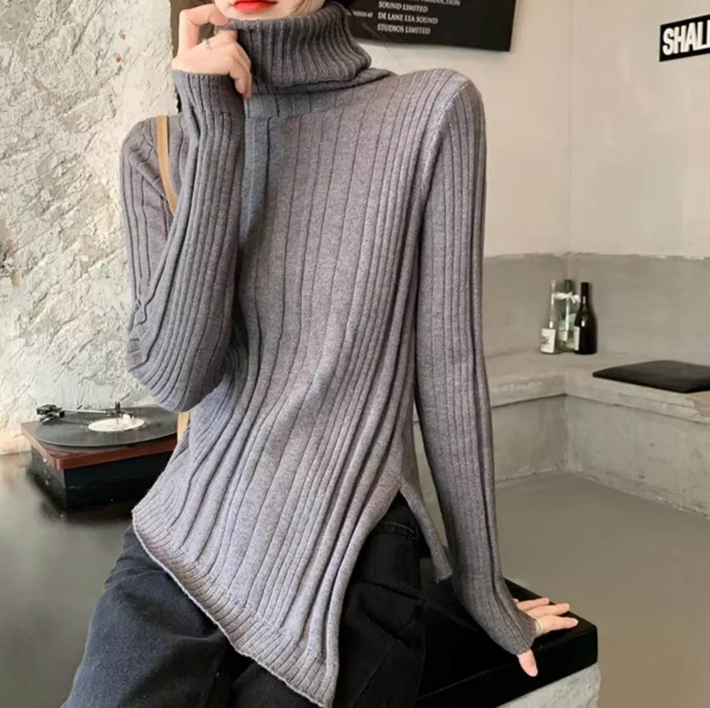 Jersey de punto mangas anchas suave