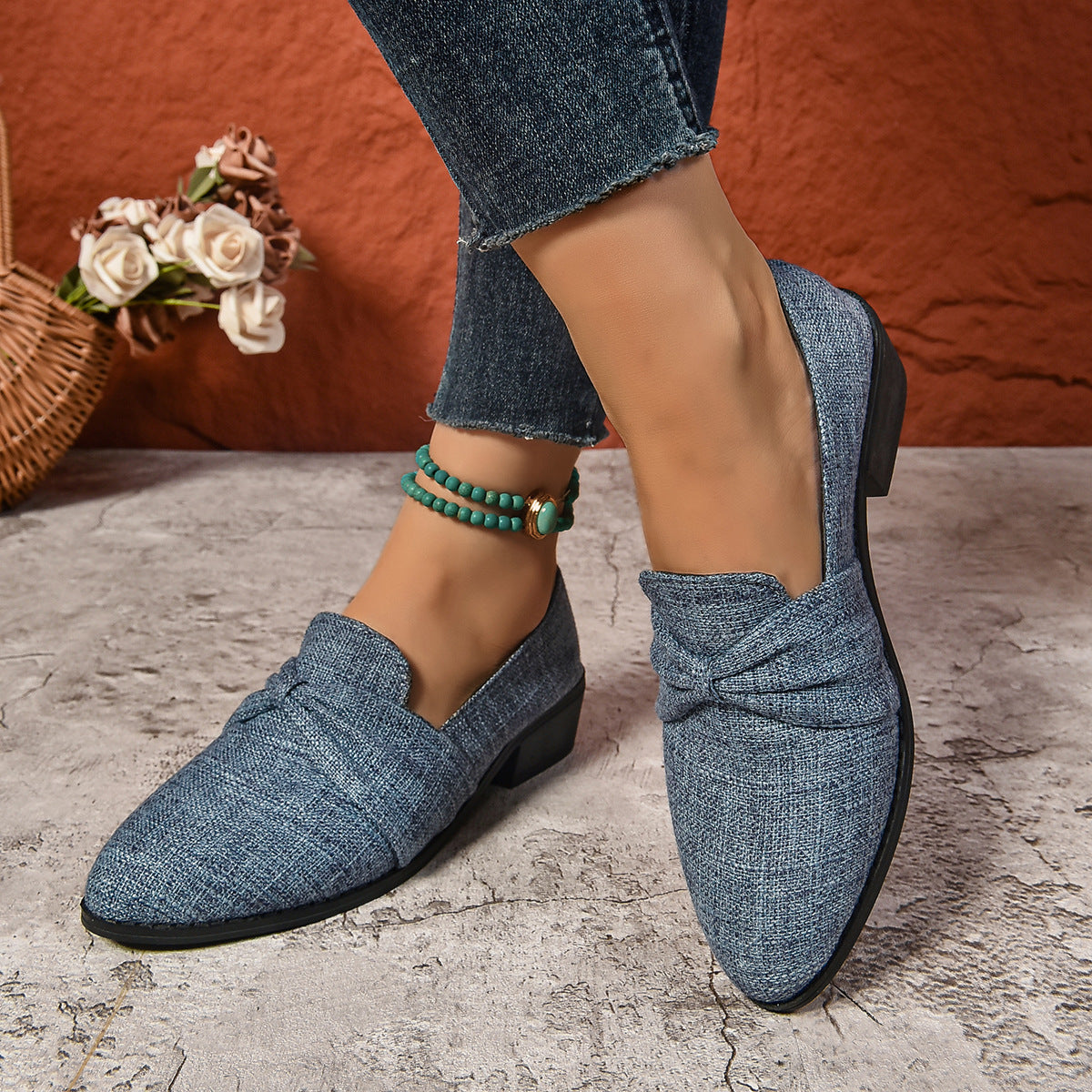 Mocasines Mujer Elegantes con Lazo