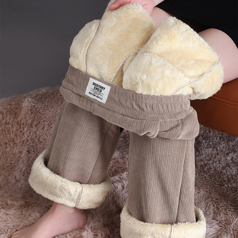 Pantalones Mujer Otoño Invierno Rectos Cálidos