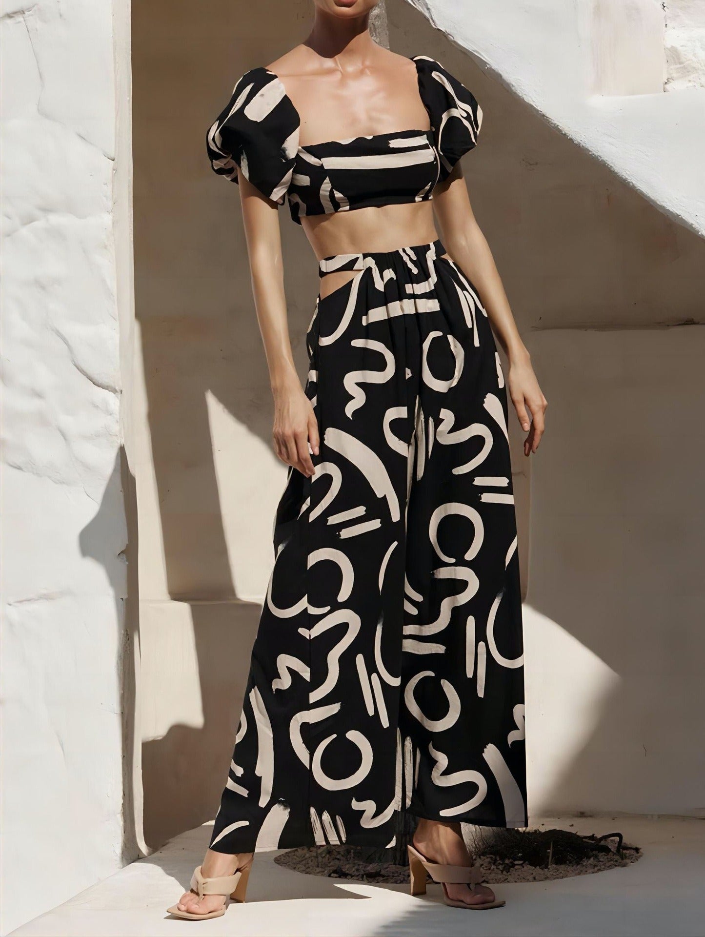 Traje mujer estampado flores Bardot