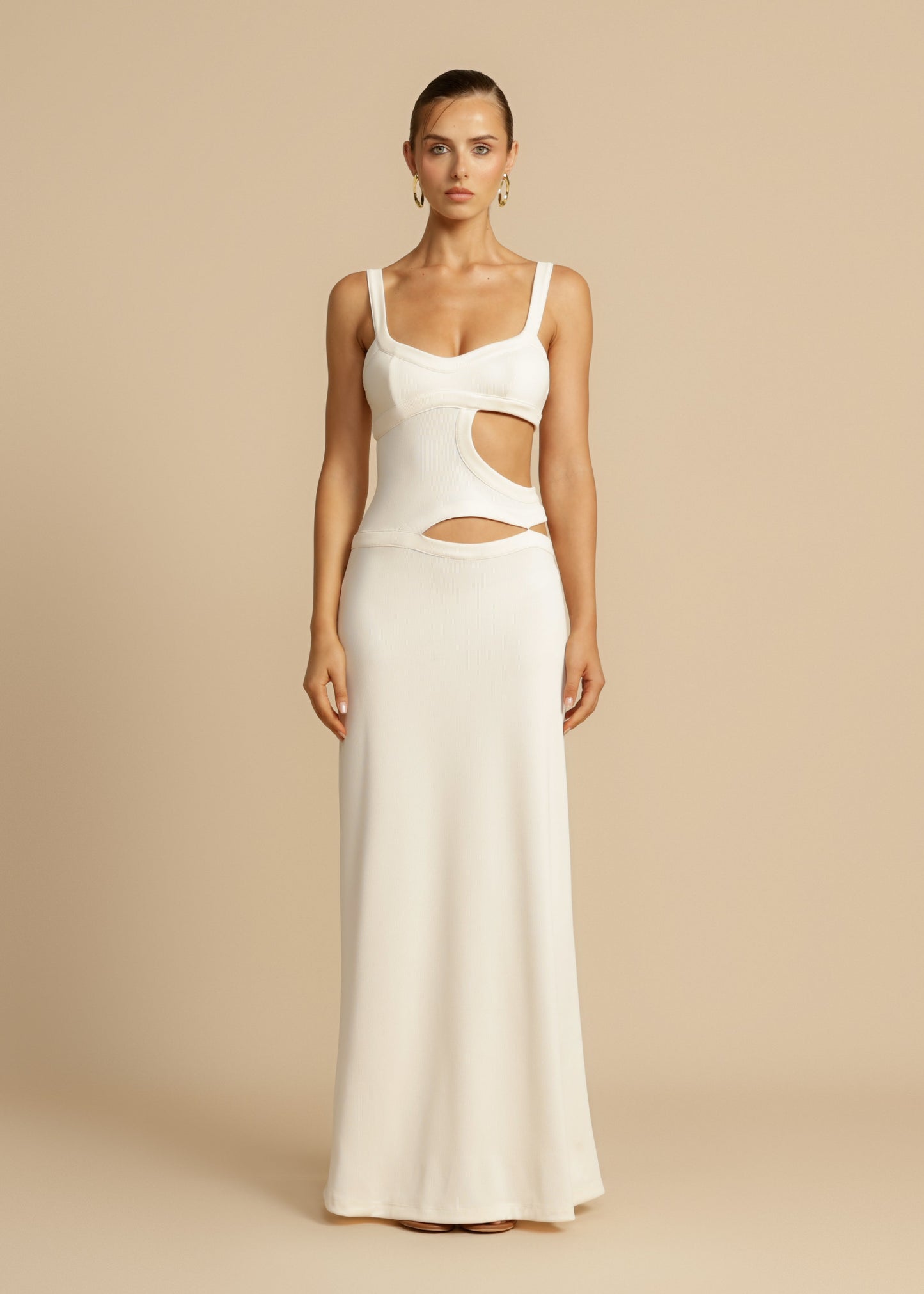 Vestido Blanco CeñidoFashion - Vestiria