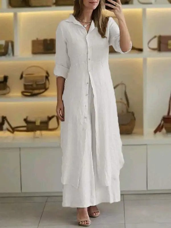 Vestido Lino Ligero y Pantalones Comfort