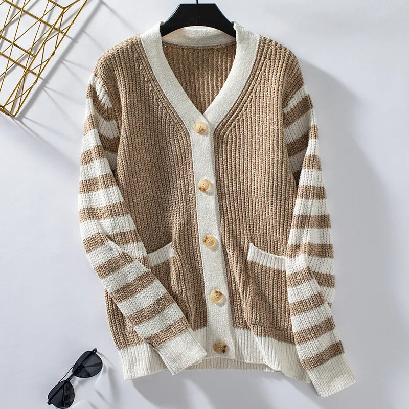 Jersey Rayas Cuello Redondo Mujer