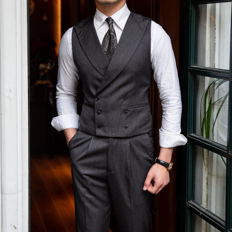 Chaqueta de punto elegante con cierre doble - Vestiria