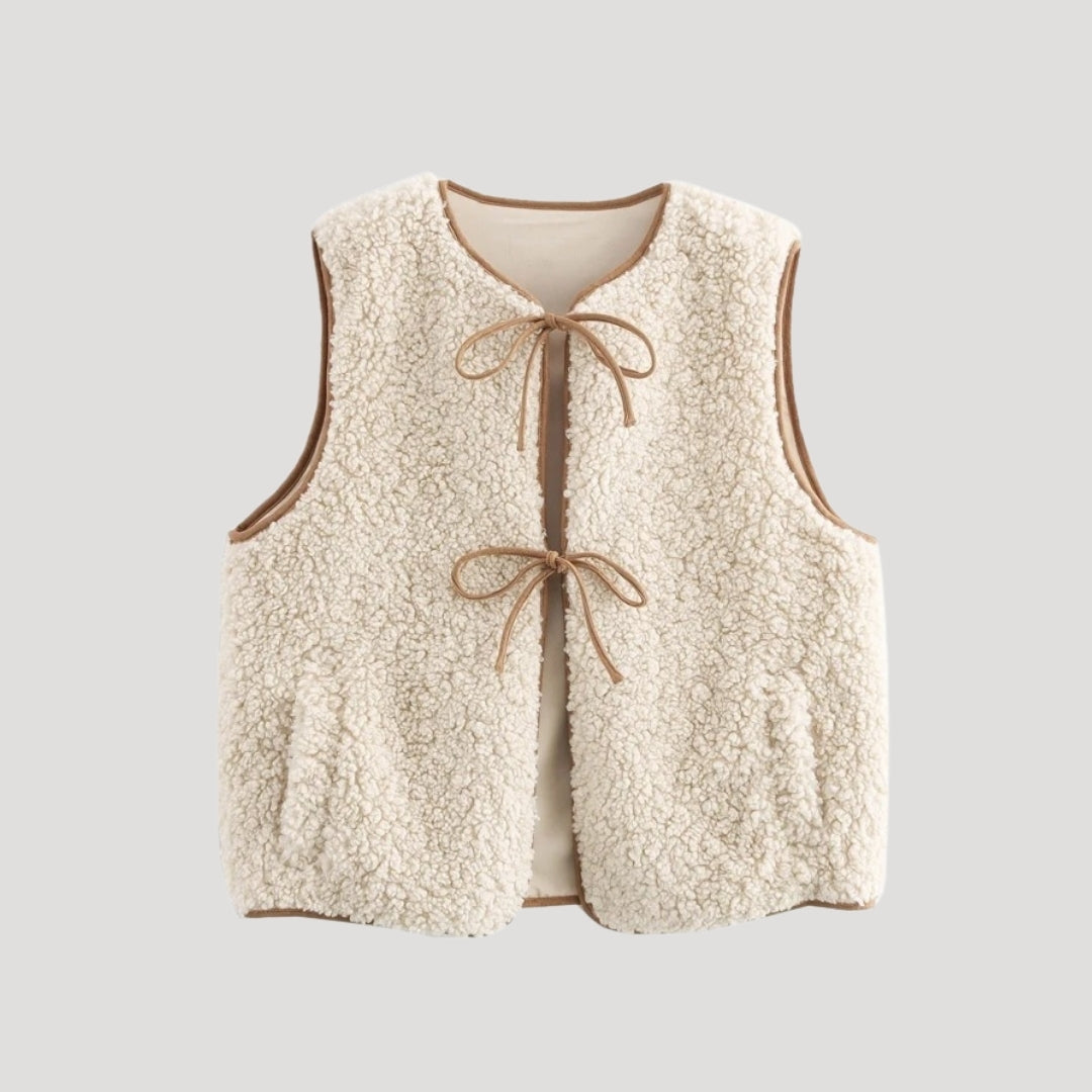 Chaleco Invierno Mujer Abierto con Lazo - Vestiria
