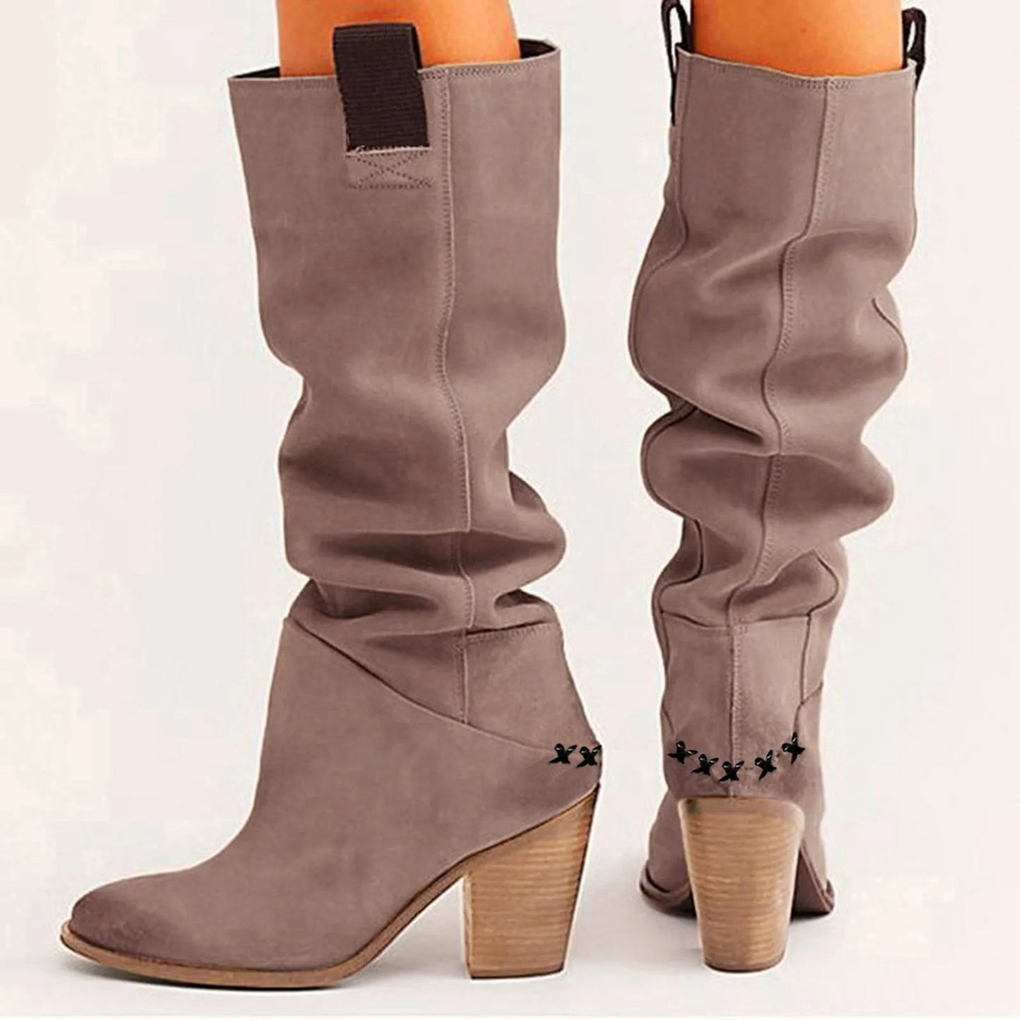 Botas Mujer Terciopelo Alto Cómodo