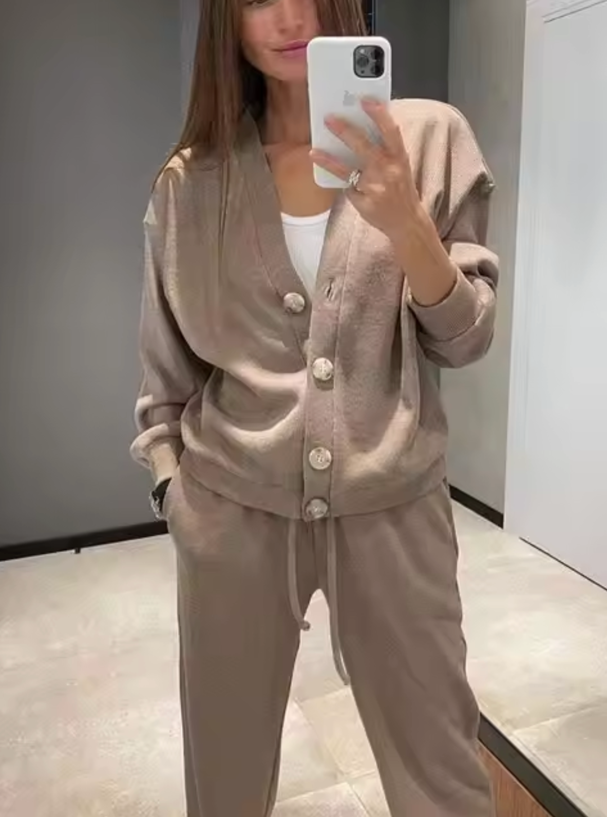 Pantalón y chaleco deportivo con cinturón para mujer