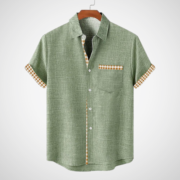 Camiseta Hombre Cuadros Estilo Casual