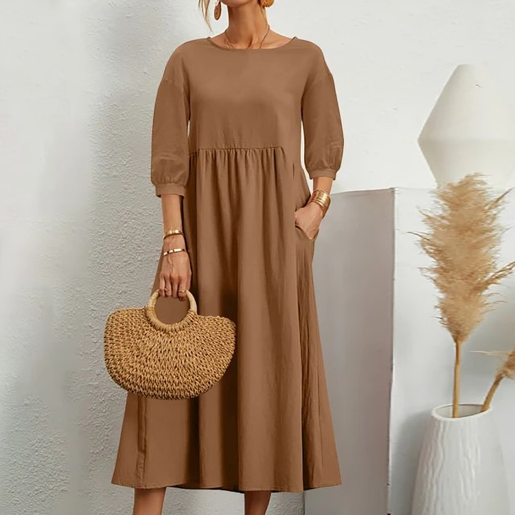 Vestido informal manga corta