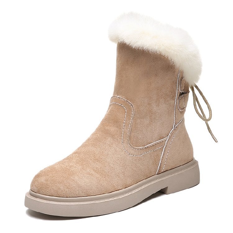 Botas Mujer Piel Suave Cálido Invierno