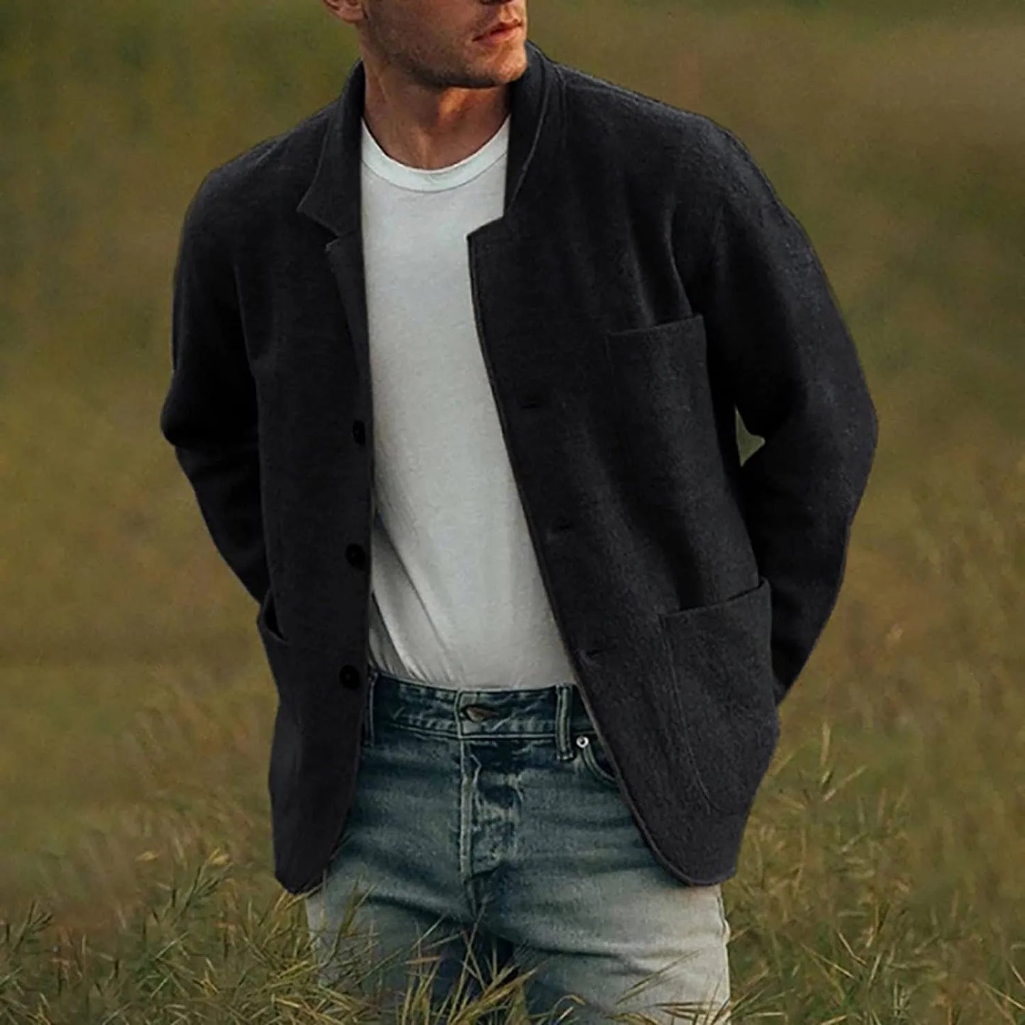 Chaquetilla Hombre Elegante Moda Urbana