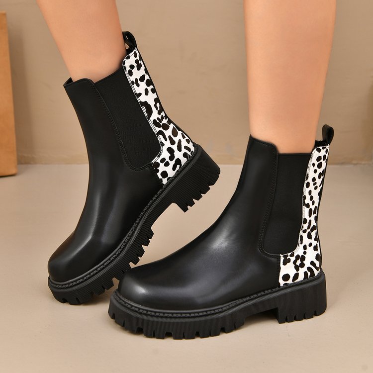 Botas Mujer Cuero Suela Gruesa Moda