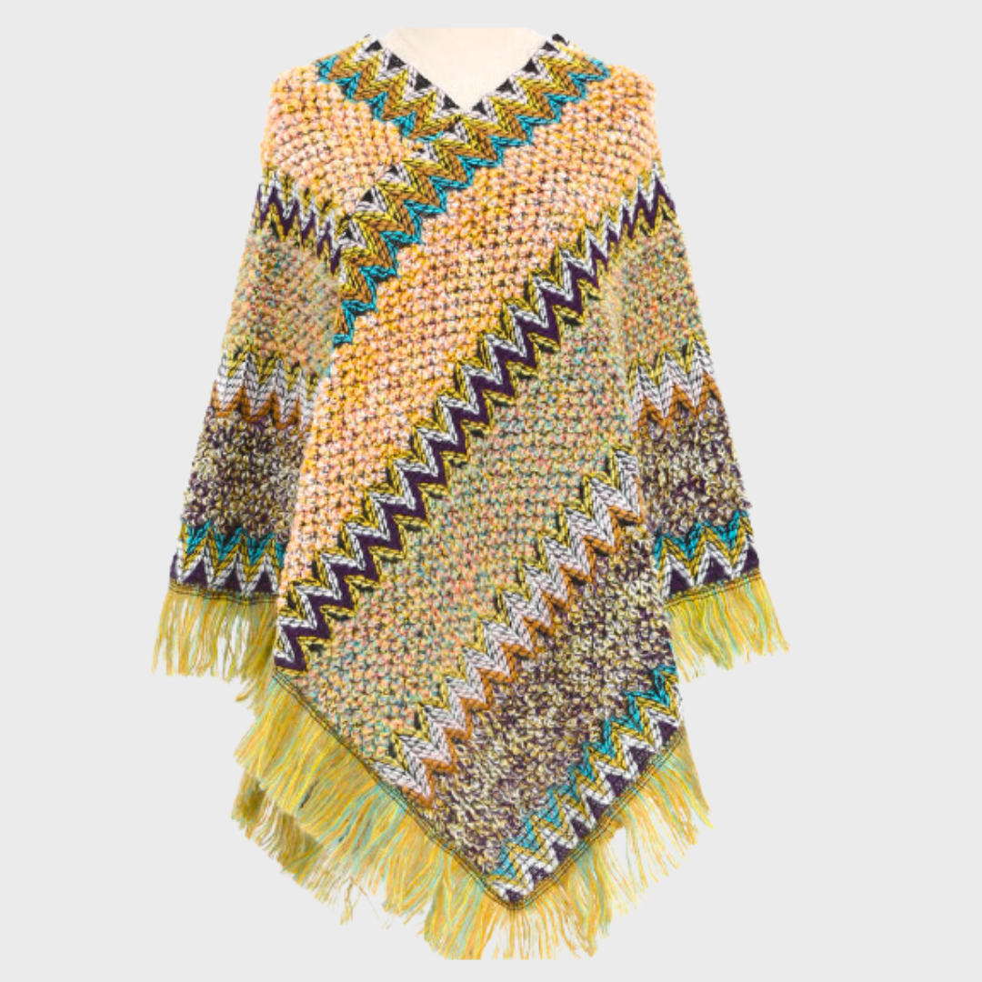 Poncho Mujer Estilo Boho Chic
