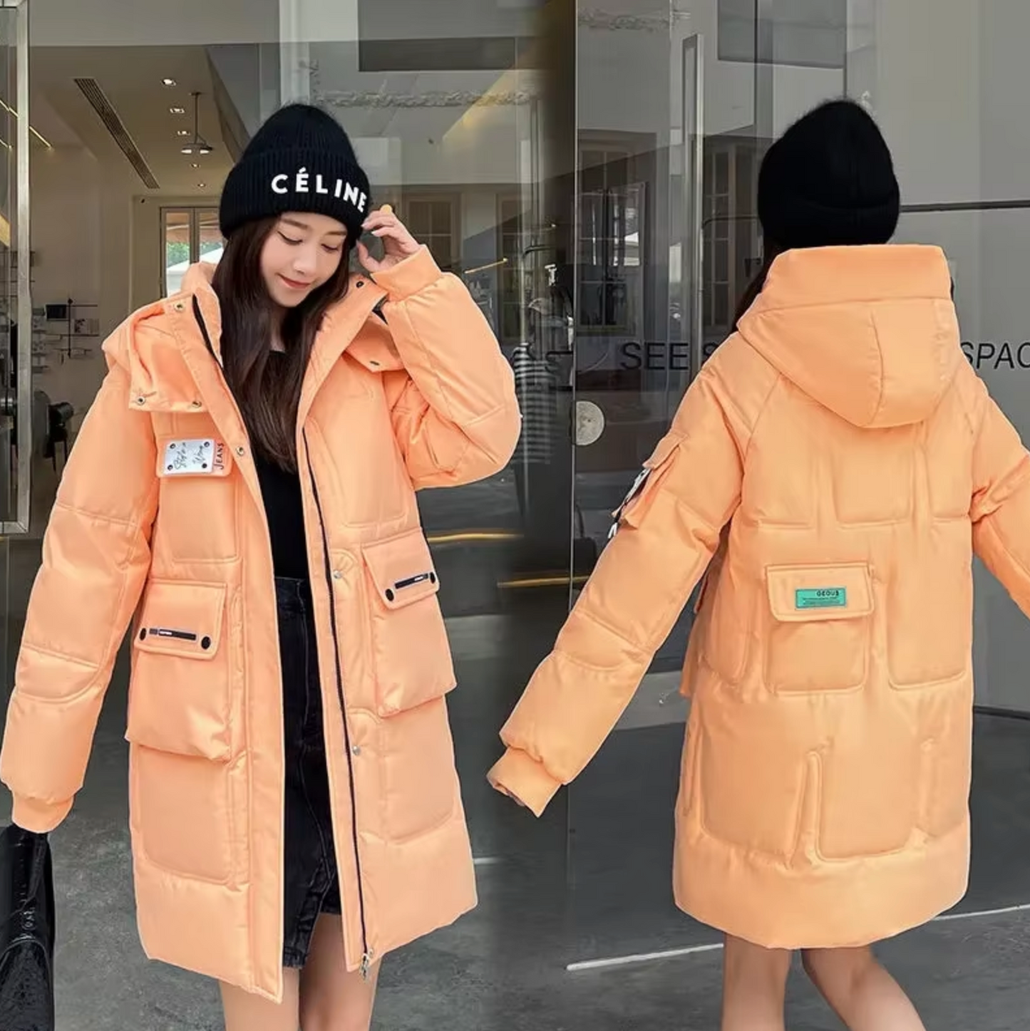 Chaquetón ligero de algodón con capucha