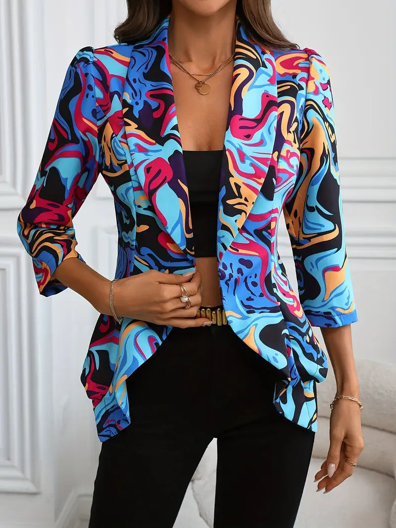 Chaquetilla Estampada Colorida Mujer - Vestiria