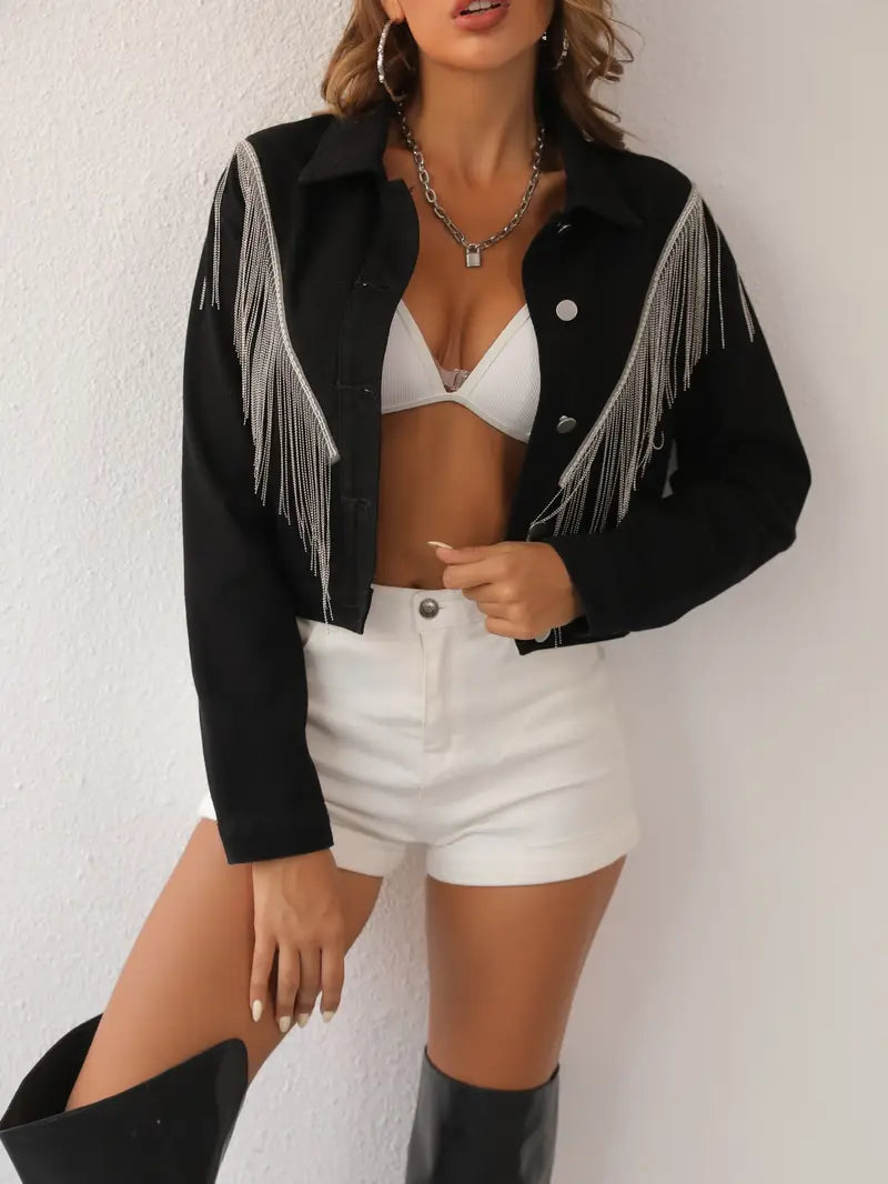 Chaquetilla Negra Elegante Mujer - Vestiria