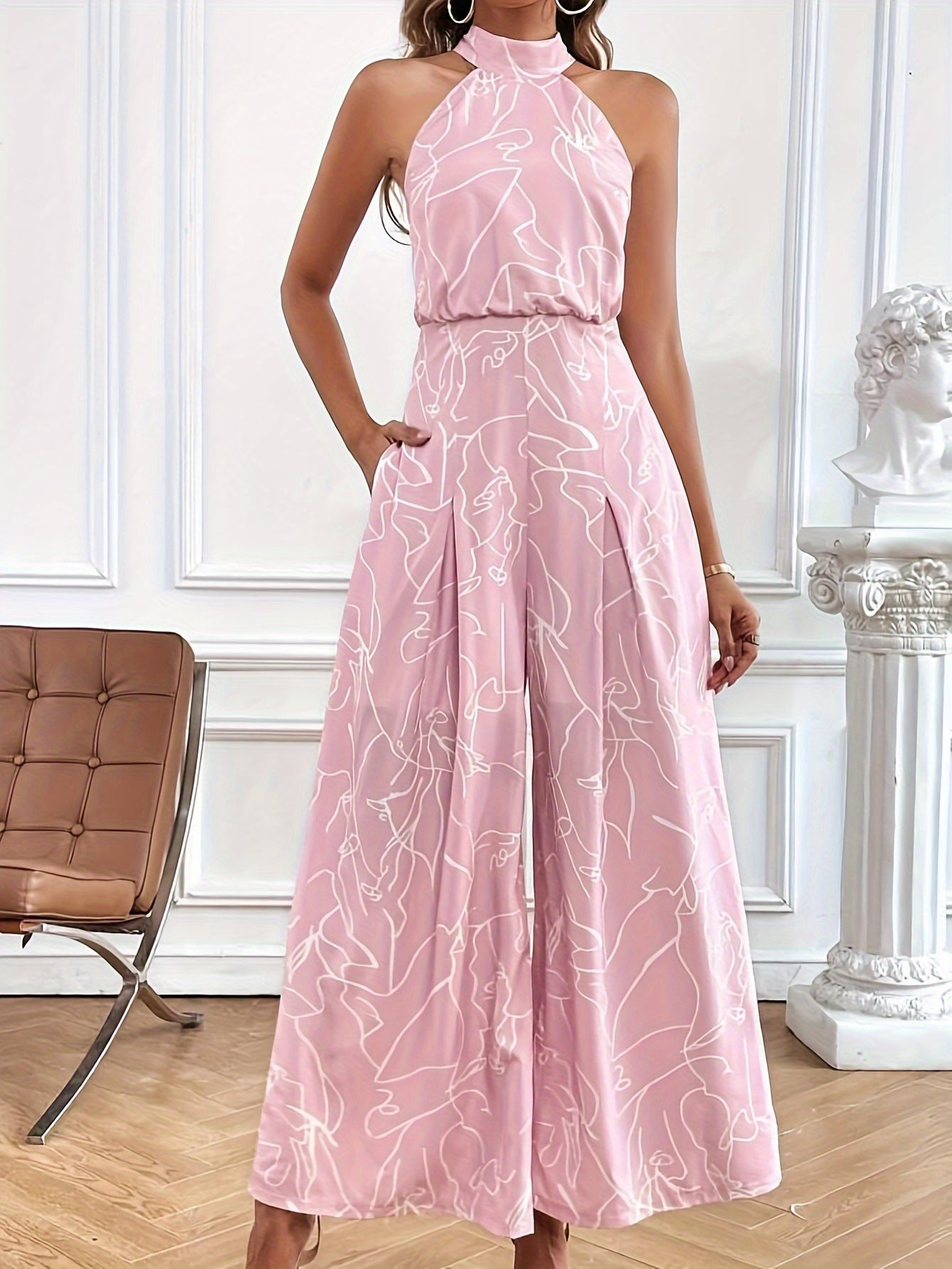 Vestido Mono Amplio Estampado Moderno