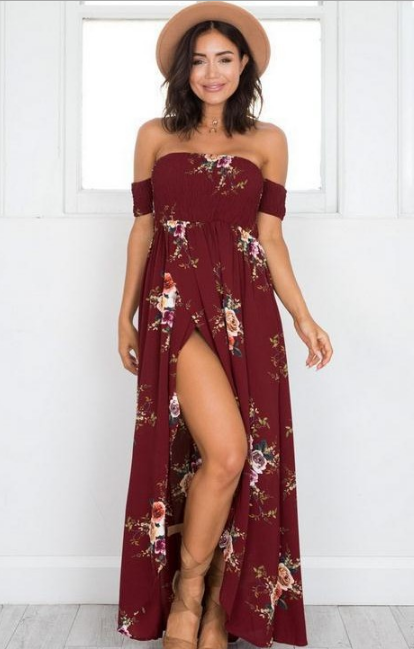 Vestido Estampado Floral Boho Verano Mujer