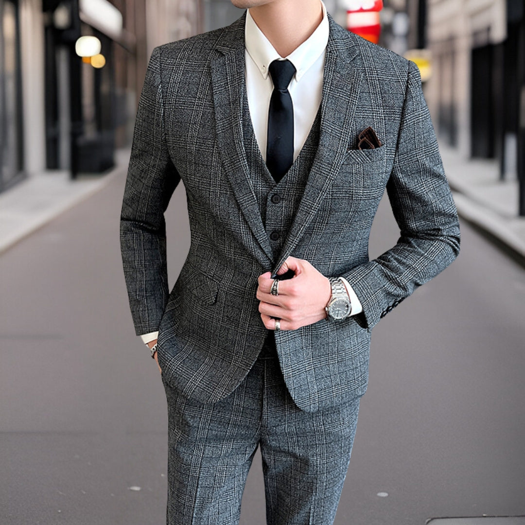 Traje de Vestir Elegante a Rayas