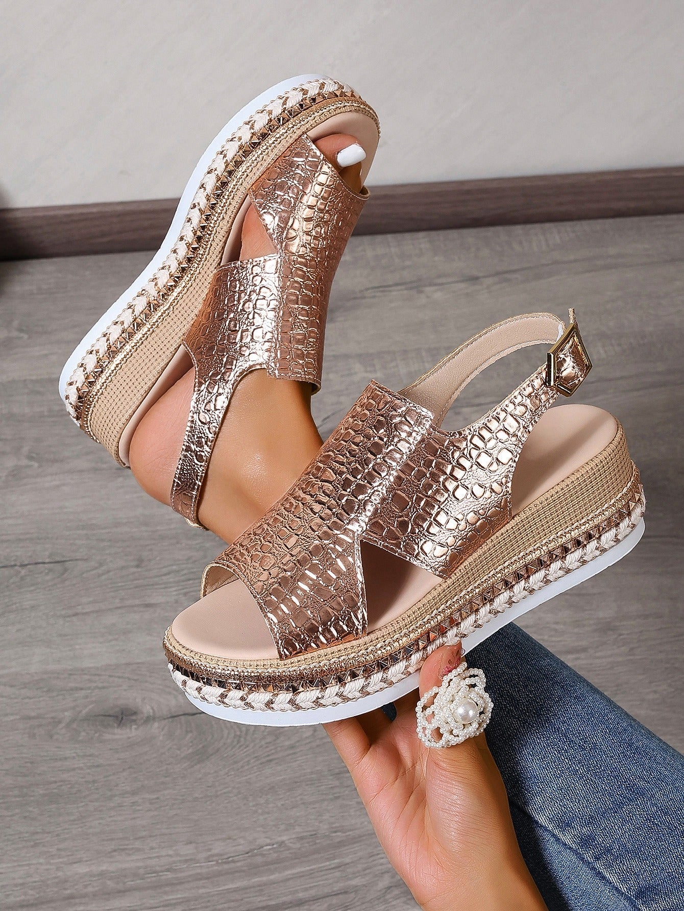 Sandalias de plataforma mujer estilo boho casual - Vestiria