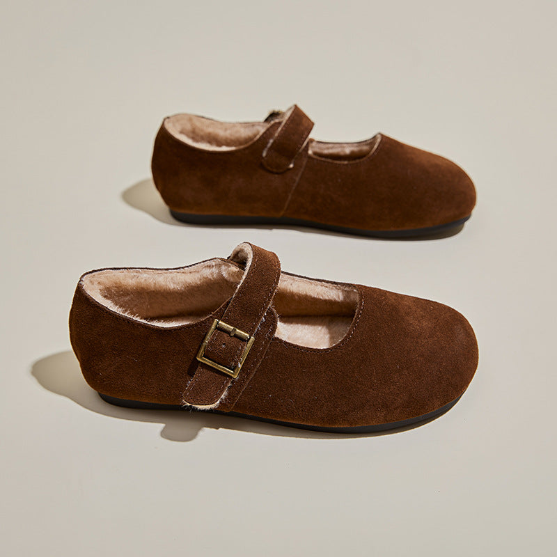 Zapatos bajos Mujer Ante Invierno Calientes