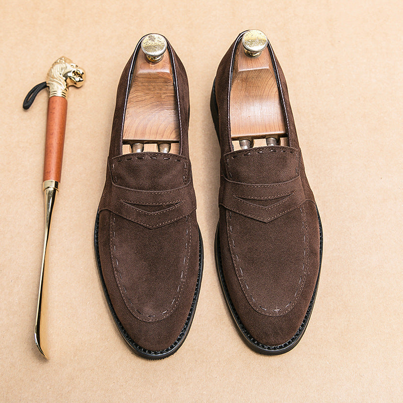 Zapatos de ante marrón para hombre elegante