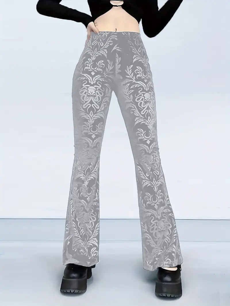 Pantalón Alto Gótico Estilo Rockero