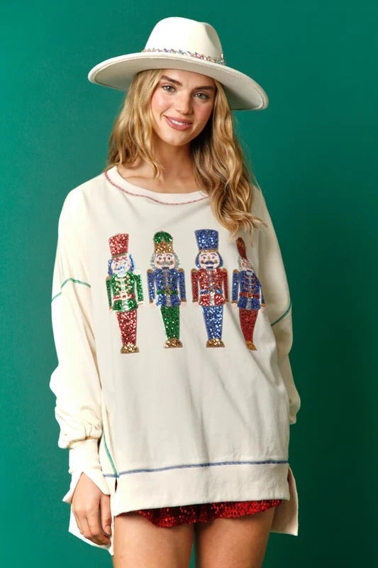 Sudadera Navideña Brillante Mujer Bellota