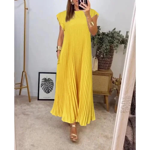 Vestido Plisado Clásico Elegante
