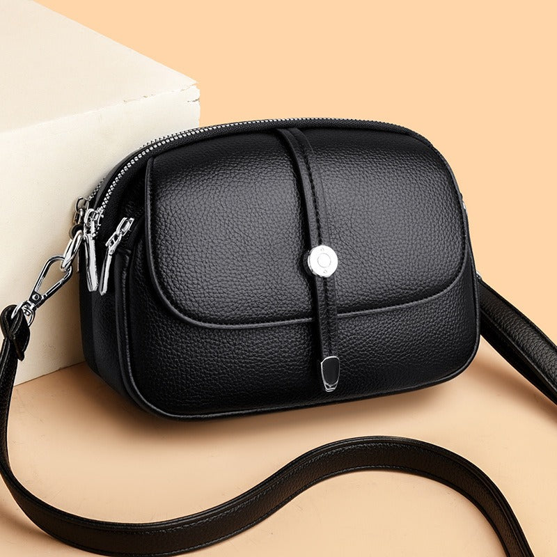 Bolso bandolera mujer cuero sintético elegante compacto