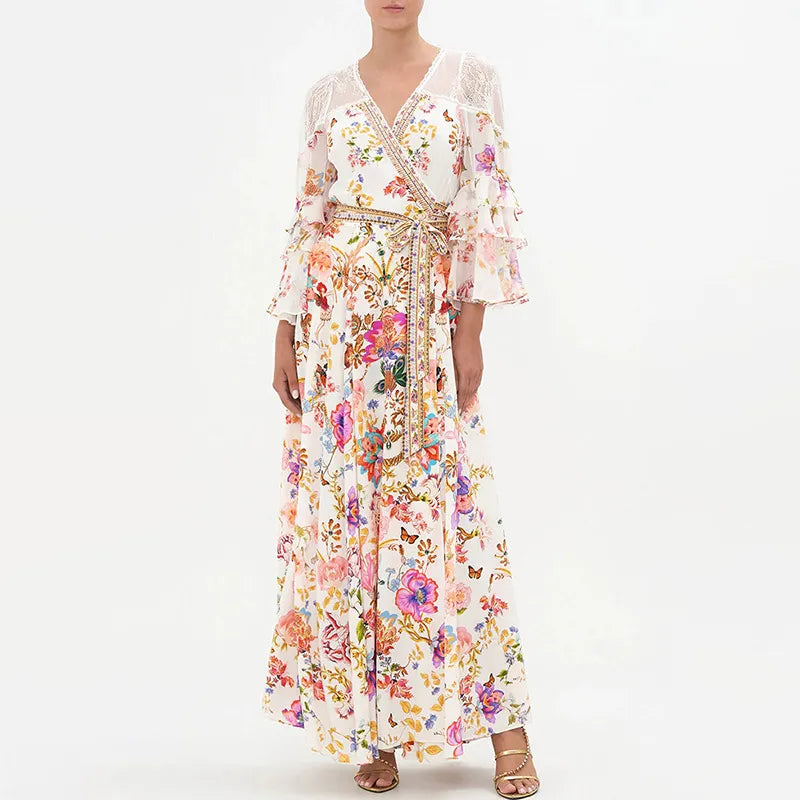 Vestido de Hada Ceñido Florales - Vestiria