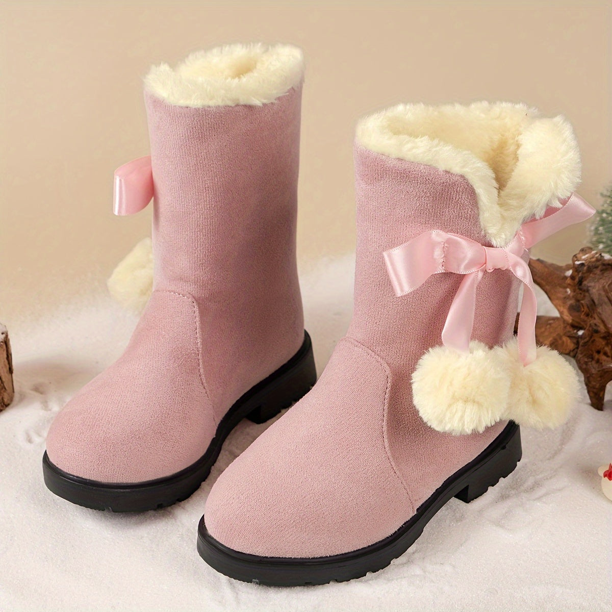 Botas Nieve Niña Felpa Suave Impermeables