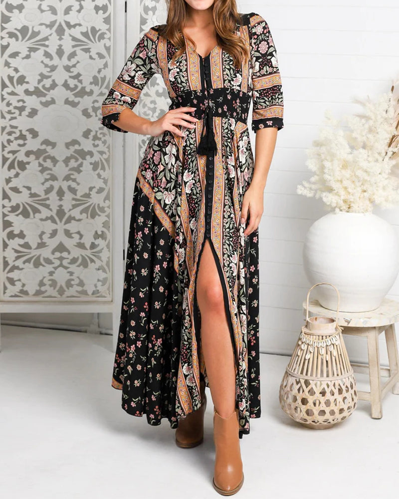 Vestido Florales Vintage Feminino - Vestiria