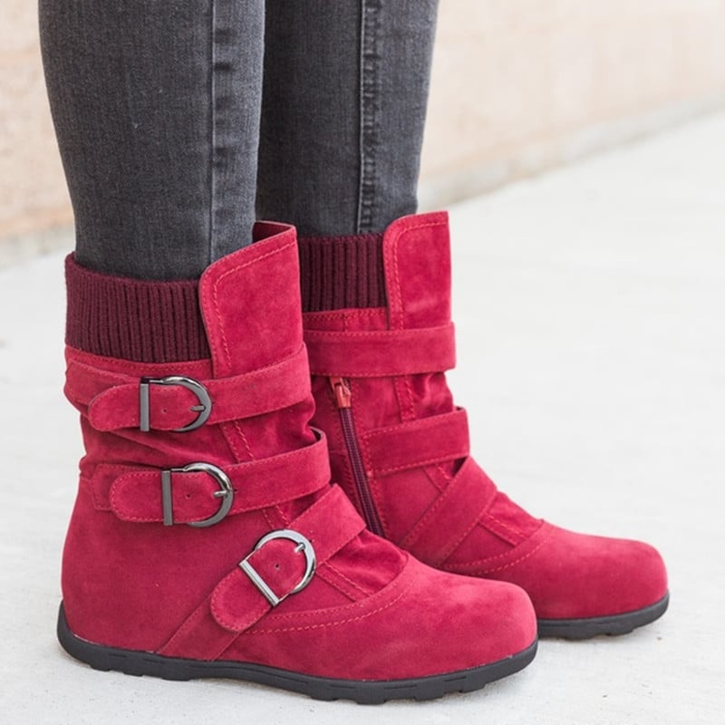 Botas Mujer Ante Elegantes Ajustables