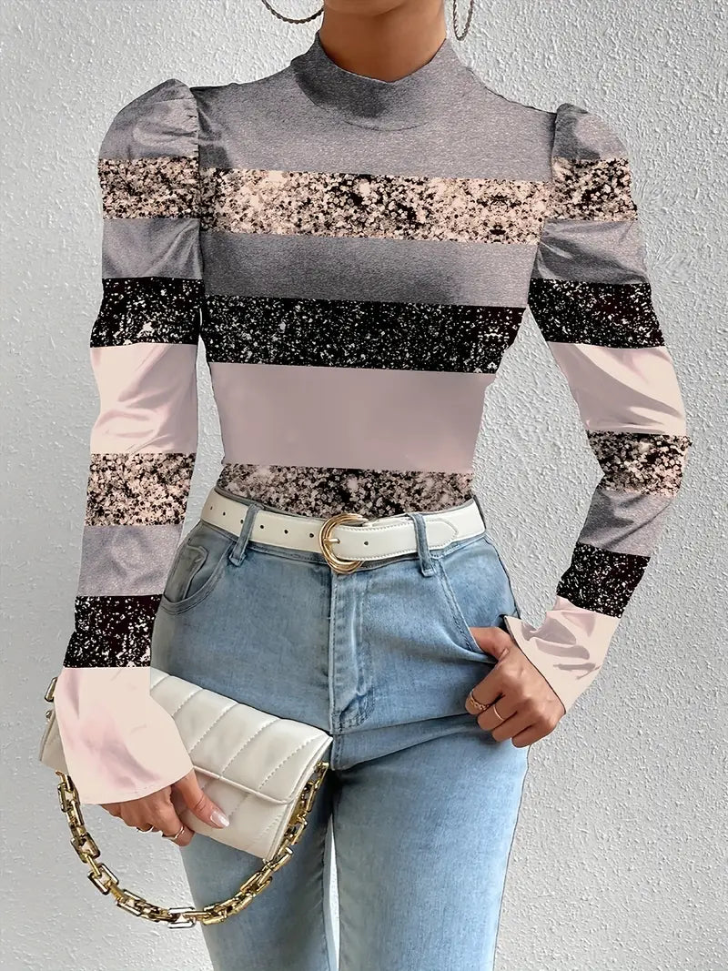 Blusa Raso Elegante Mangas Voladas