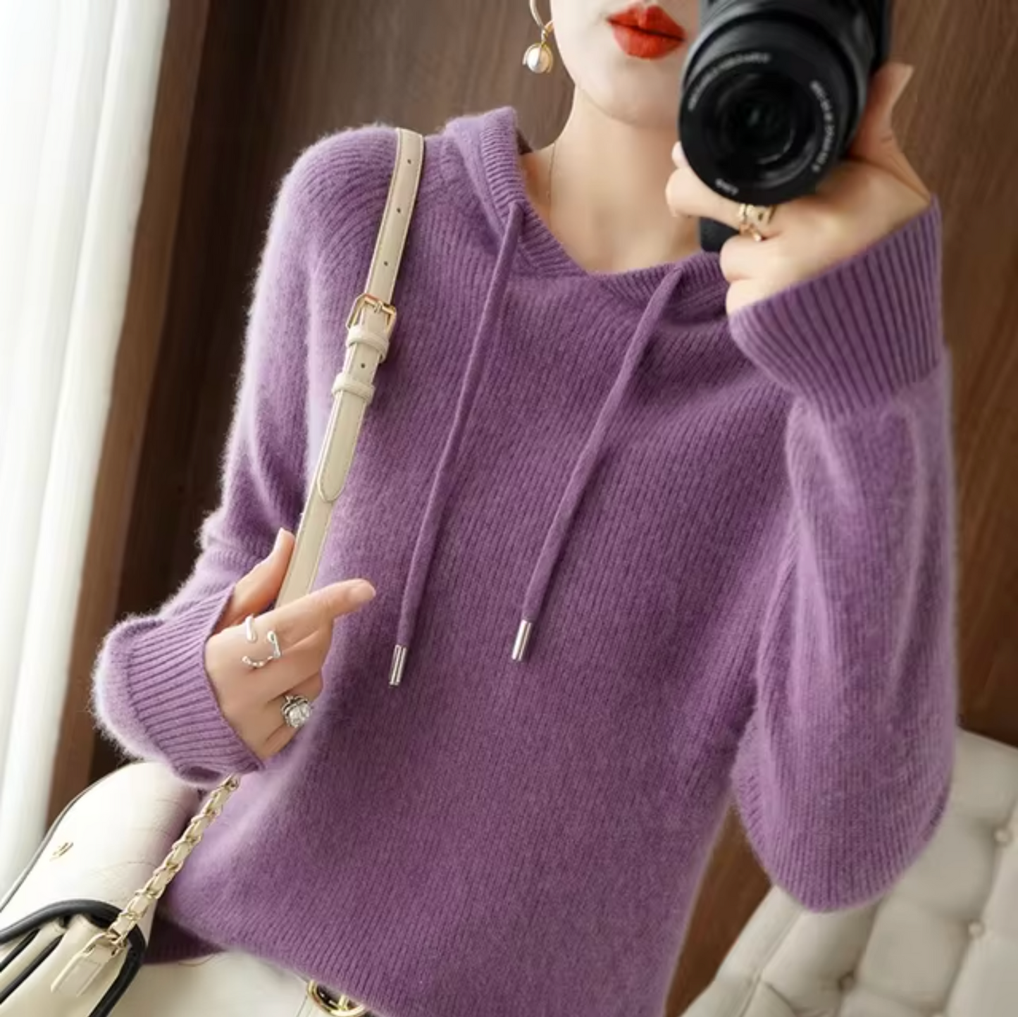 Sudadera Acogedora de Lana y Cachemir