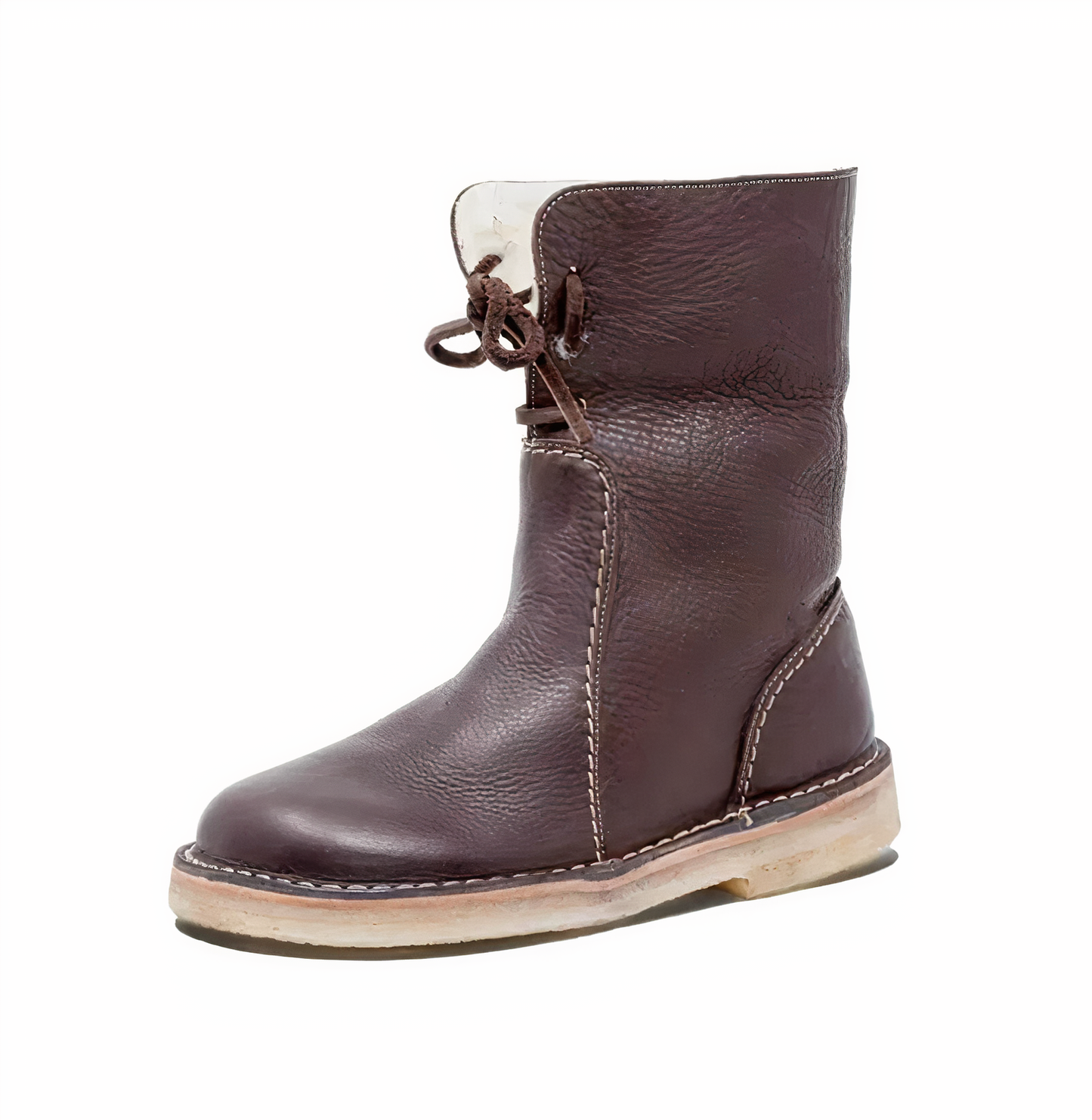 Botas de nieve de piel cálido invierno